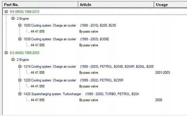 Saab 9-5 2006 Válvulas image 6