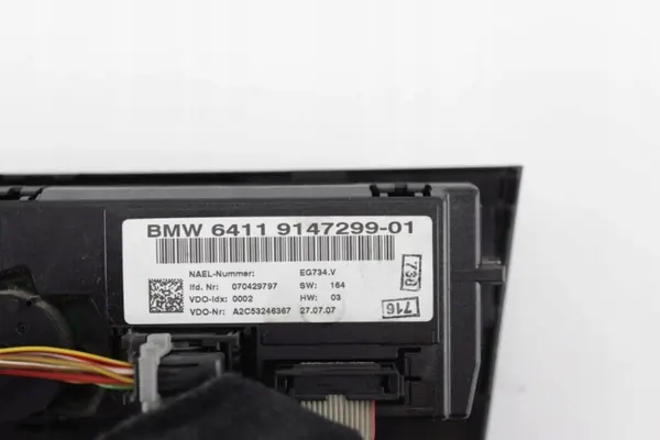 BMW E87 Ilmanotto-paneeli OEM 9147299-01 Käytetty image 5