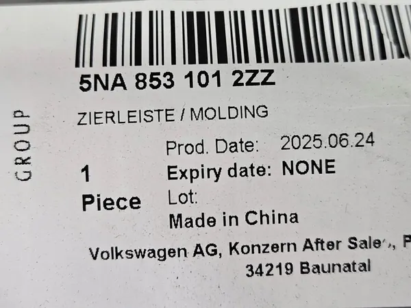 Acabamento de para-choque dianteiro Volkswagen Tiguan 5NA853101 image 6