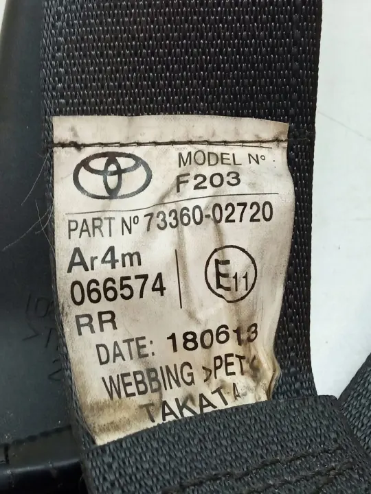 OEM 73360-02720 achterzitgordelset voor Toyota Auris II image 9