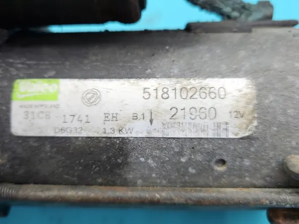 Motor de arranque Fiat Grande Punto 1.3 JTD D6G32 518102660 image 5