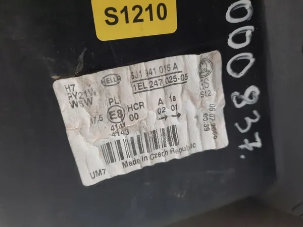 FARO ESQUERDO SKODA FABIA 2 ROOMSTER H7 5J1941017A image 7