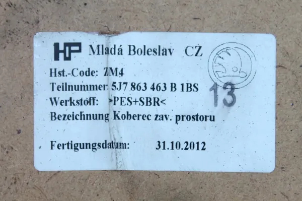 Elevador Suelo Maletero Skoda Roomster OEM 5J7863463B image 3