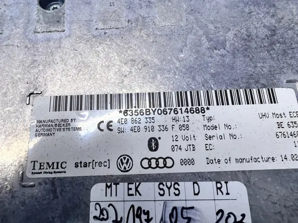 Audi Bluetooth-moduuli OEM 4E0862335 4E0910336F image 6