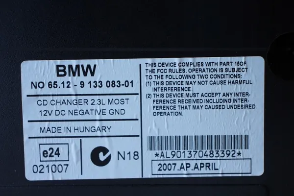 BMW 9133083 CD-byrare för E90 E91 E92 E93 E87 image 5