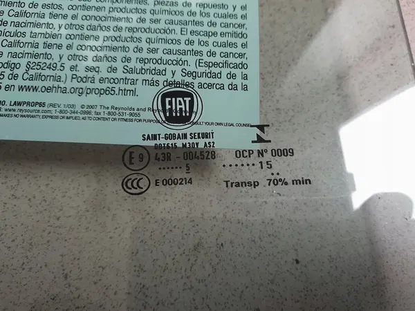 FIAT 500 595 ABARTH 2015 Ventana Delantera Izquierda image 2