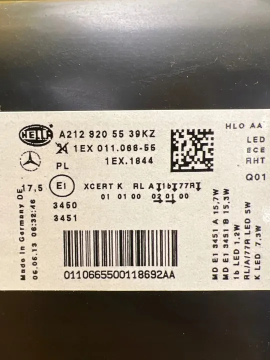 Linker koplamp Mercedes E-Klasse W212 Full LED A2128205539 image 2