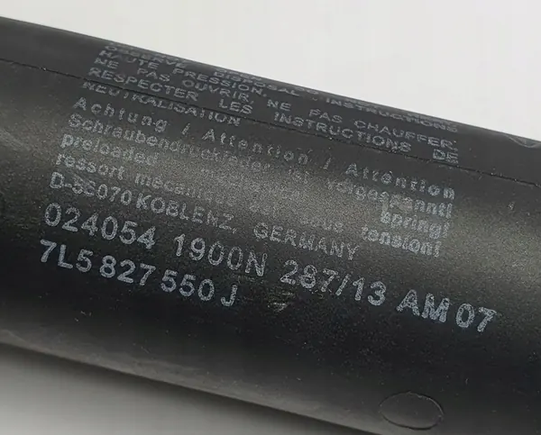 Porsche Cayenne Bakluckgasdämpare 7L5827550J Par image 2