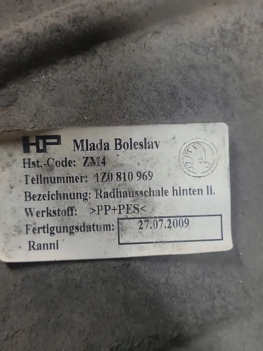 Plastic Wheel Arch 1Z0810969 image 5