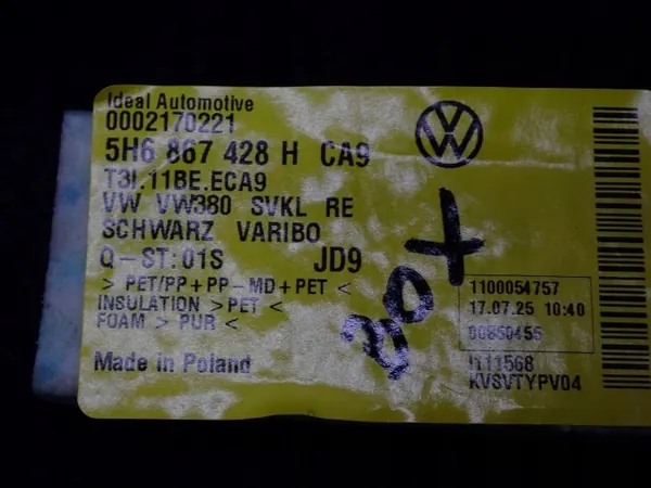 Panneau Latéral Droit Coffre OEM 5H6867428H VW Golf 8 image 3