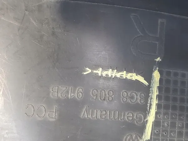 VW CC 12-17 Front Right Lower Wheel Arch 3C8805912B image 3