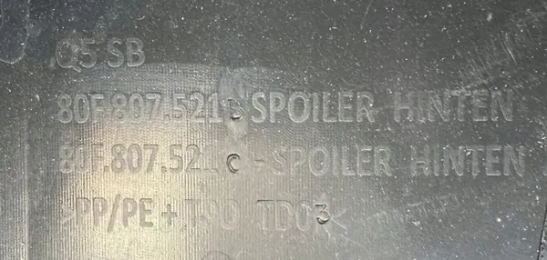 Spoiler OEM 80F807521B pour Audi Q5 II - Arrière image 8
