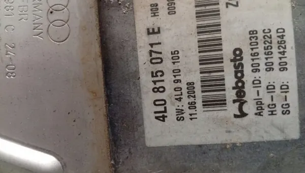 Audi Q7 4L parkeringsvärme OEM 4L0910105 image 4