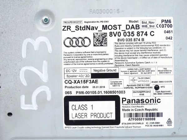OEM 8V0035874C SD-kaartlezer module voor Audi A3 8V image 7