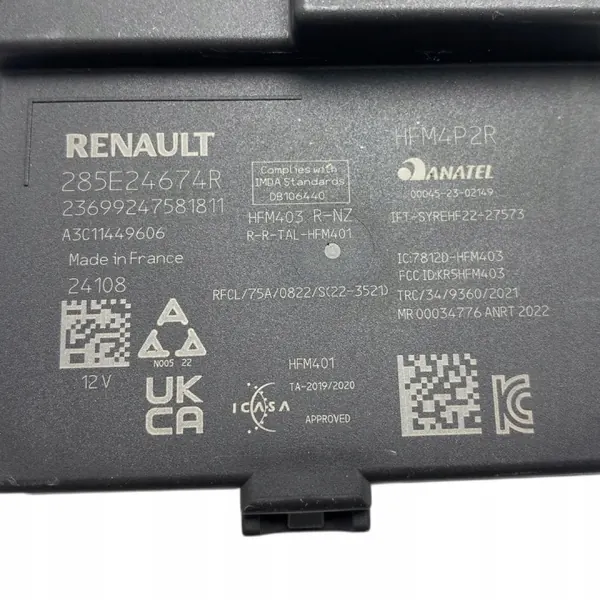 Módulo Keyless Go Renault OEM 285E24674R Usado image 9