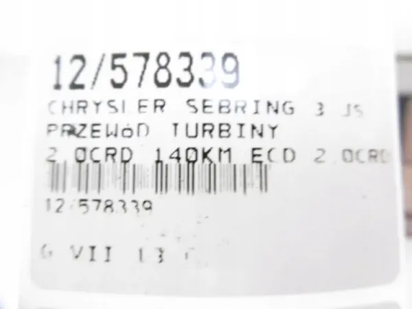 OEM 03G145859B turborör för Chrysler Sebring 3 JS image 4