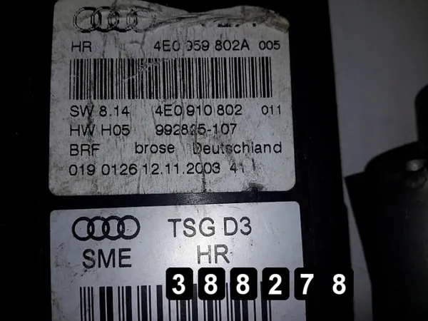 Régulateur de vitre Audi A8 OEM 4e0959802a 4e0910802 image 5