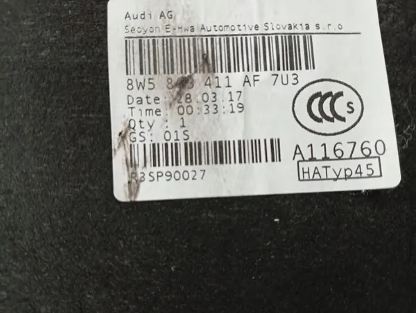 Kofferraumablage Audi A4 B9 OEM 8W5843411AF image 5
