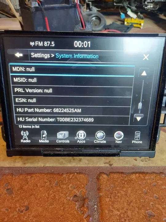 Radio Navigation Jeep Grand Cherokee WK2 OEM 68224525AM image 5