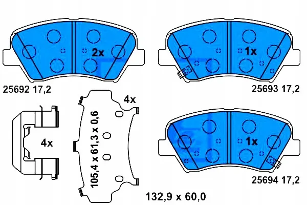 ATE Remblokken Set Voor 13046056452 image 5