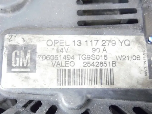Vaihtovirtageneraattori Opel Astra 1.9L image 5