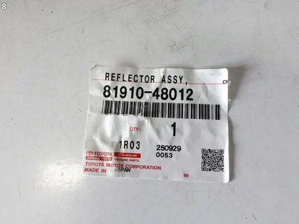 OEM 81910-48012 Bakstötfångare Reflektor Höger Bak image 9