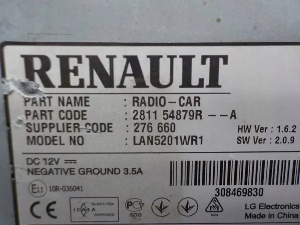 Radio Navigation Renault Captur OEM 281154879R image 3