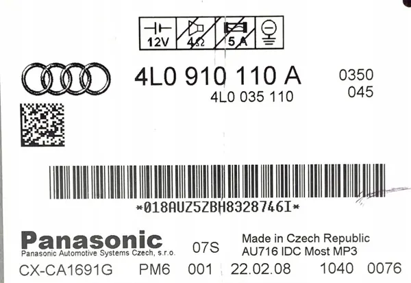 OEM 4L0910110A CD-byttare för Audi Q7 - Begagnad image 4