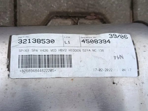 Volvo XC60 II B5 Diesel Uitlaatdemper OEM 32138530 image 6