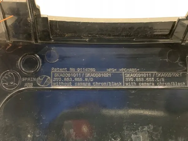 Coperchio radar SKODA SUPERB III 3V0853655B image 4