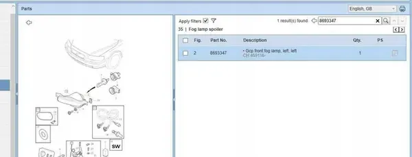 Farol Halógeno Volvo V70 II Esquerdo OE 8693347 image 5