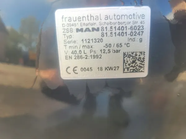 40L Luchttank OEM 81514016023 voor MAN TGX/TGS/TGA image 3