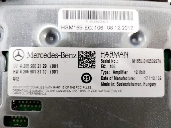 Mercedes audioversterker OEM A2059002129 - Gebruikt image 4