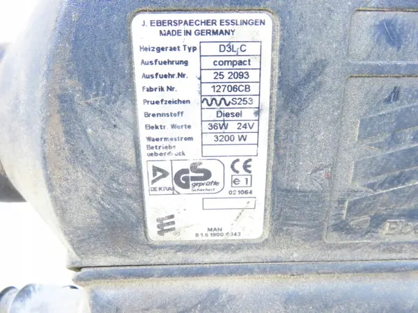 Begagnad MAN TGA Webasto värmare OEM 12706CB image 5