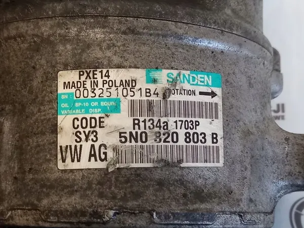 Compressore aria condizionata AUDI SEAT SKODA 1.2 TSI 5N0820803B image 7