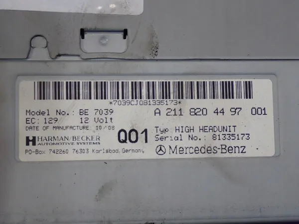 Rádio CD Nav Mercedes OEM Zawada-374791- Usado image 9