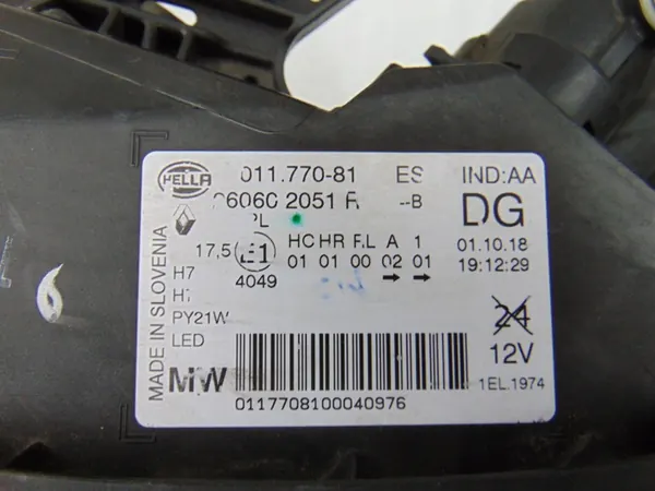 Vasen Ajovalo LED Renault Kadjar Lift 260602051R image 4