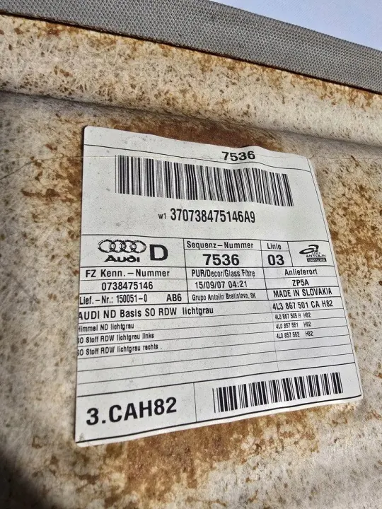 Tête de pavillon Audi Q7 OEM 4L0867505H 4L3867501CA image 3