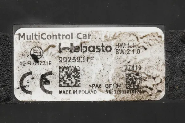Webasto Multicontrol Paneeli 9025931F image 4