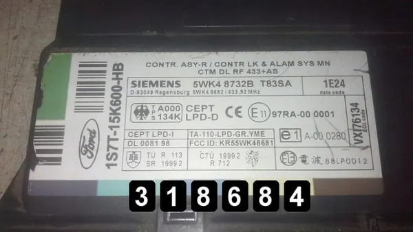 ECU Ford Mondeo 2003 OEM AM-318684 usado image 5