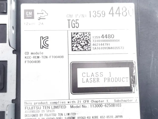 Vauxhall Insignia GPS/DVD multimedia-asema OEM 13594480 image 7