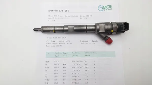 Iniettore BOSCH 0445110278 Hyundai H-1 2.5 CRDI image 3