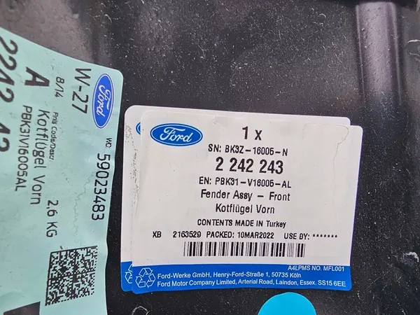 Parafango anteriore destro Ford Transit MK8 2014+ OEM 2242243 image 7