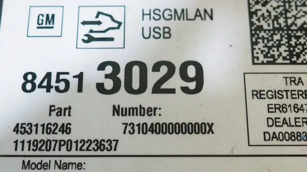 Module contrôle radio nav Opel Astra V K OEM 39042514 image 6