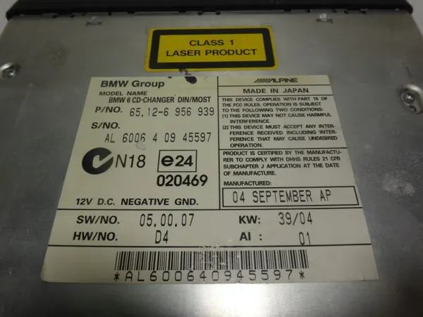 CD-vaihtaja Magazini OEM 6956939 BMW 5/6-sarjaan image 5