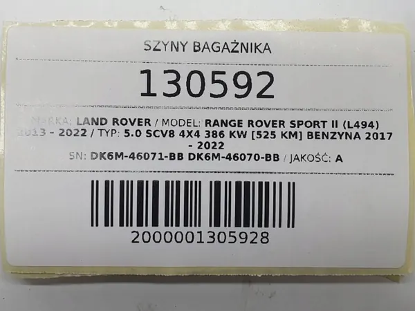 OEM DK6M-46071-BB dakdragers voor Range Rover Sport II image 9