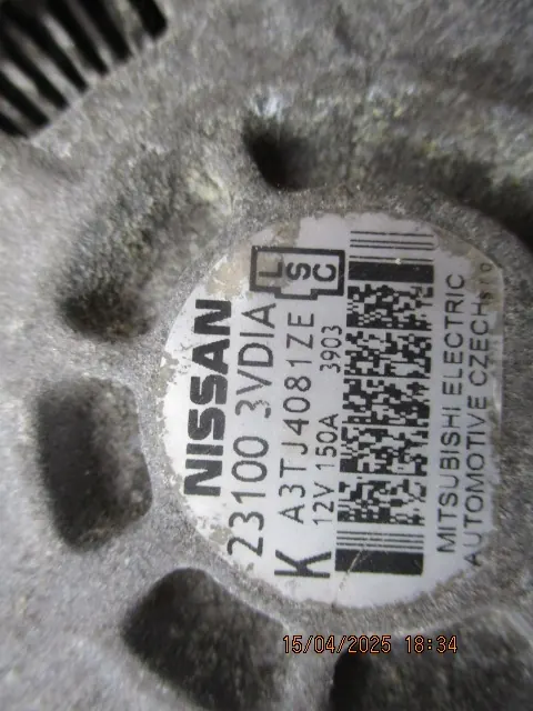 Vaihtovirtageneraattori Nissan 150A A3TJ4081ZE image 4
