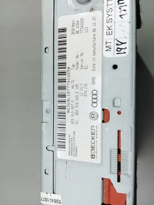 Audi Navigaationlukija OEM 4EO919887M - Käytetty image 3