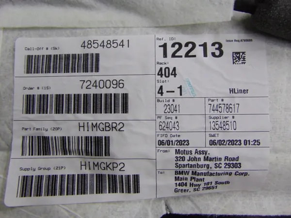 Plafonnier BMW X5 G05 OEM 7240096 - Alcantara Panoramique image 8
