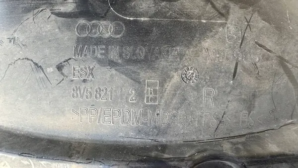 AUDI A3 8V Front Right Splash Shield 8V5821172 image 3